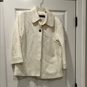 Dana Buchman Ivory Textured Blazer